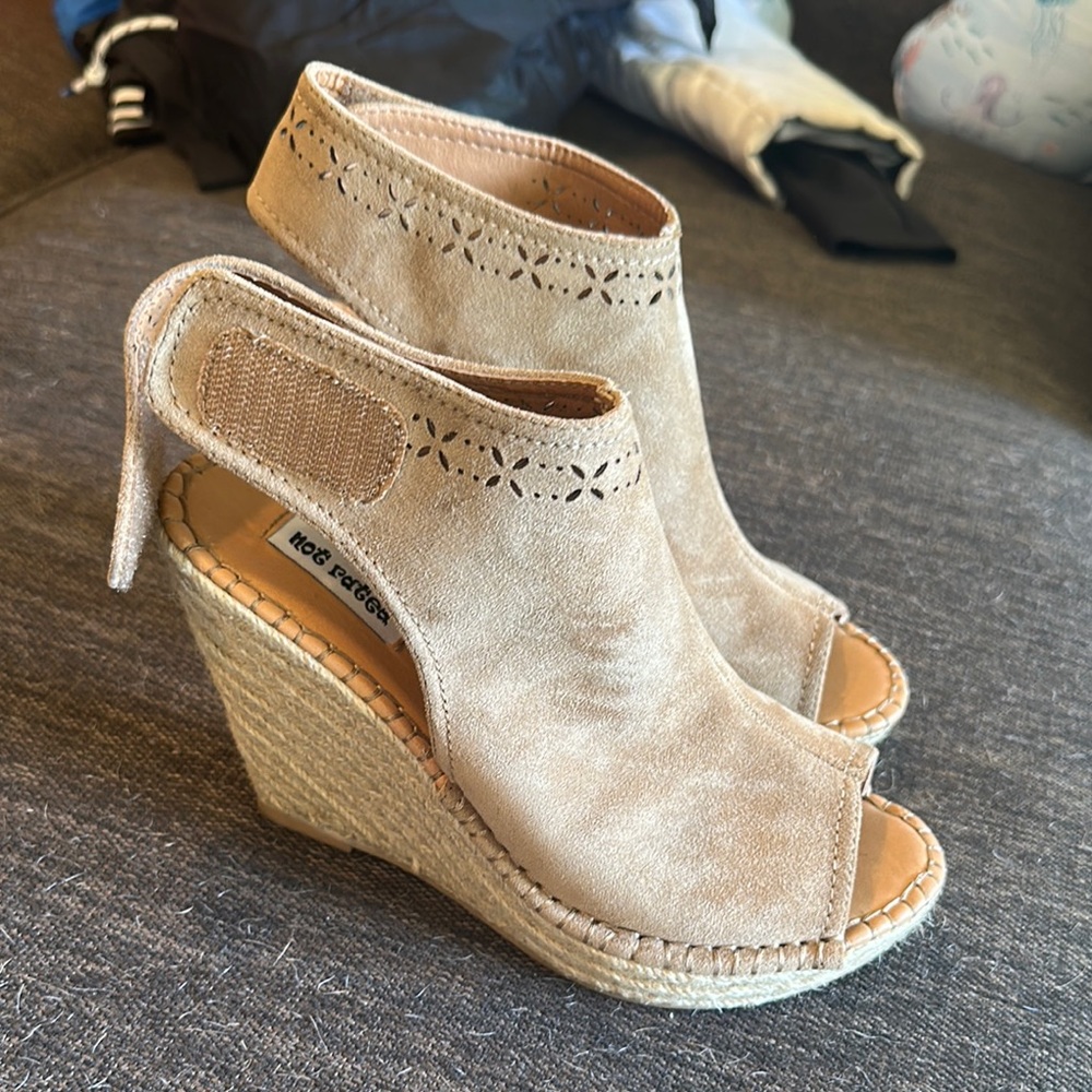 Not Rated Tan Wedge Sandals